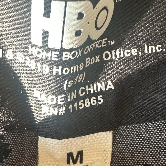 Men’s Game Of Thrones HBO Button Up Short Sleeve Shirt Size M Gray Front Pocket - Picture 5 of 5